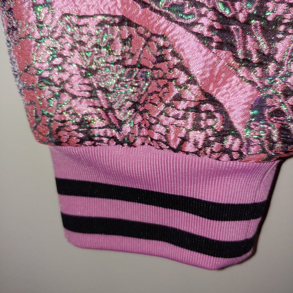 Akira BROCADE TAPESTRY SPRING BOMBER Size XL Pink - Picture 8 of 11